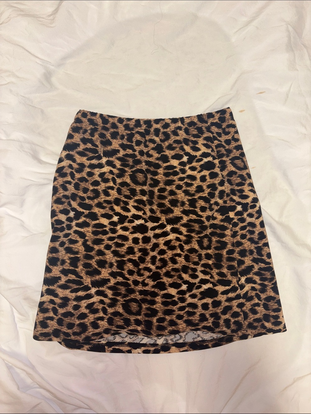 Good Luck Gem Leopard Print Mini Skirt - Brown & Black